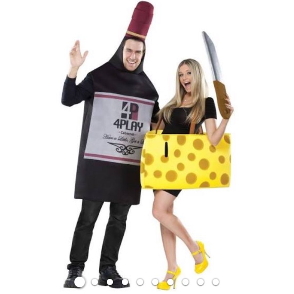 Perfectly Paired wine and cheese couples costume one size fits most